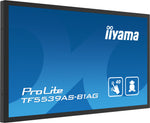 iiyama TF5539AS-B1AG computer monitor 138,7 cm (54.6") 3840 x 2160 Pixels 4K Ultra HD LED Touchscreen Zwart