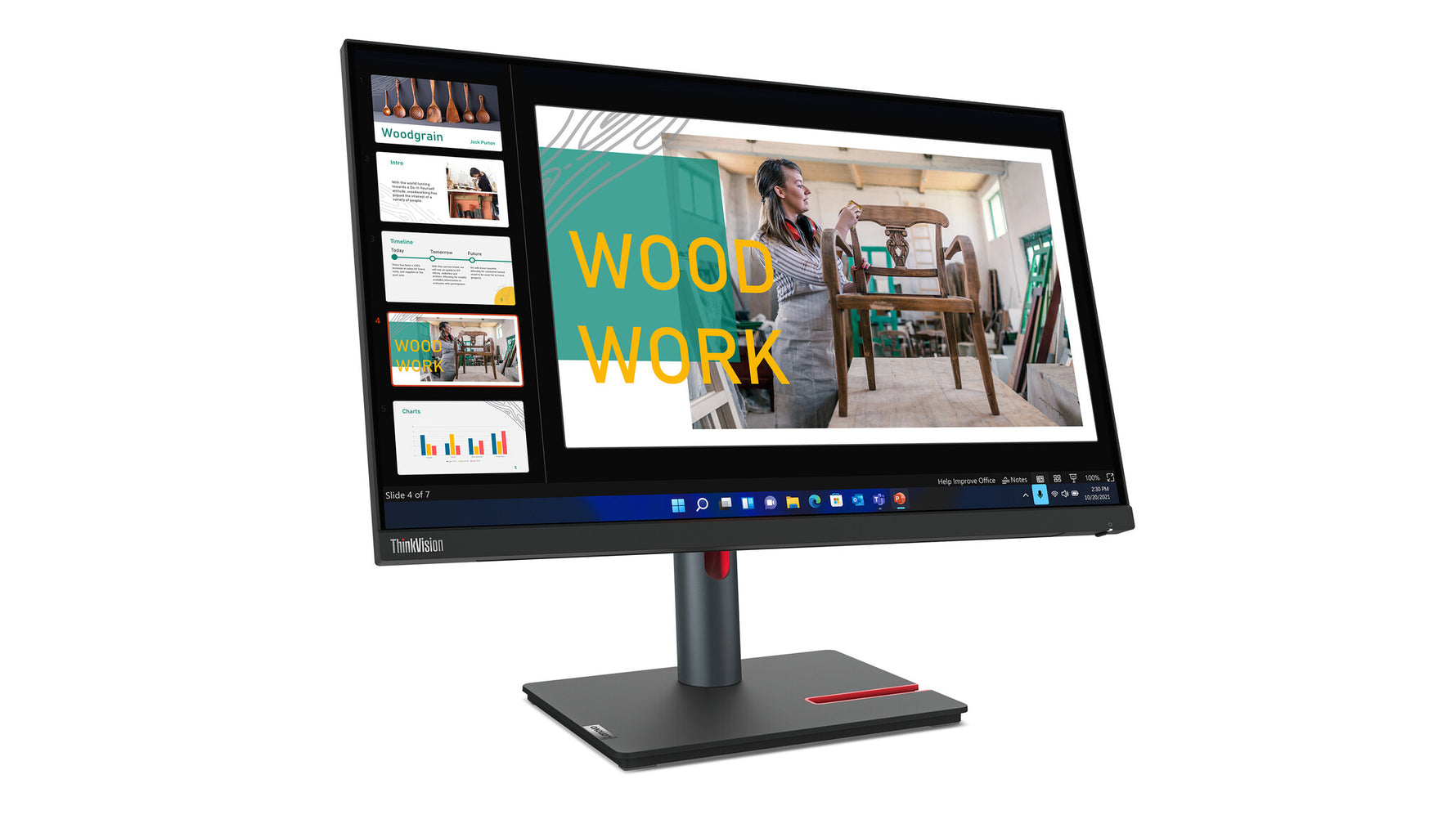 Lenovo ThinkVision P24q-30 computer monitor 60,5 cm (23.8") 2560 x 1440 Pixels Quad HD LED Zwart