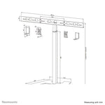 Neomounts AV80-500BL Videobar vloersteun 43-110" - VESA - max 10 kg - universeel