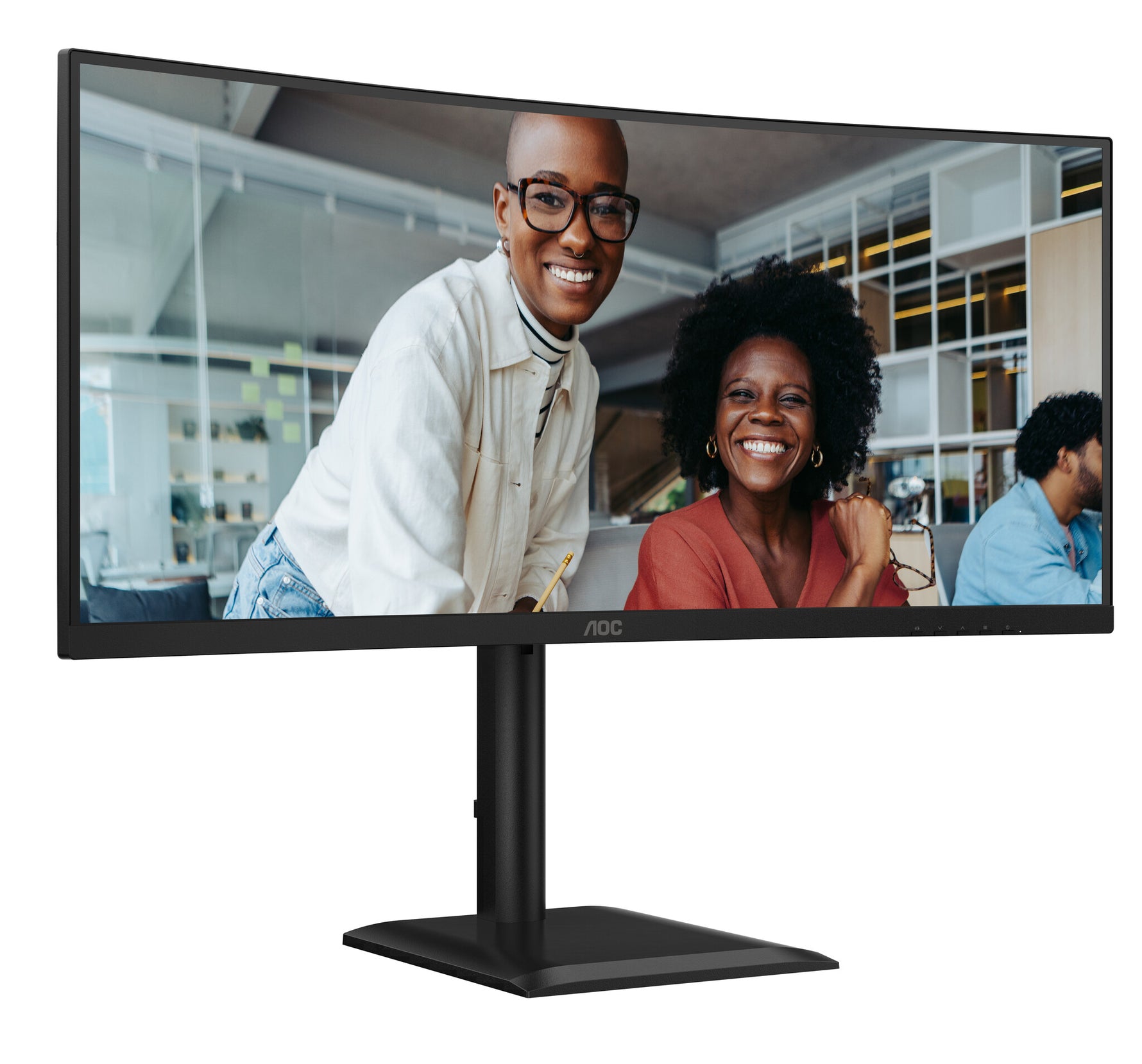AOC E4 CU34E4CV computer monitor 86,4 cm (34") 3440 x 1440 Pixels UltraWide Quad HD LCD Zwart