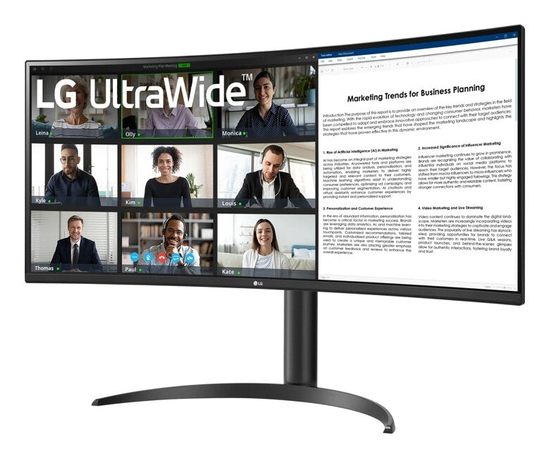 LG 34WR55QK-B computer monitor 86,4 cm (34") 3440 x 1440 Pixels Wide Quad HD Zwart