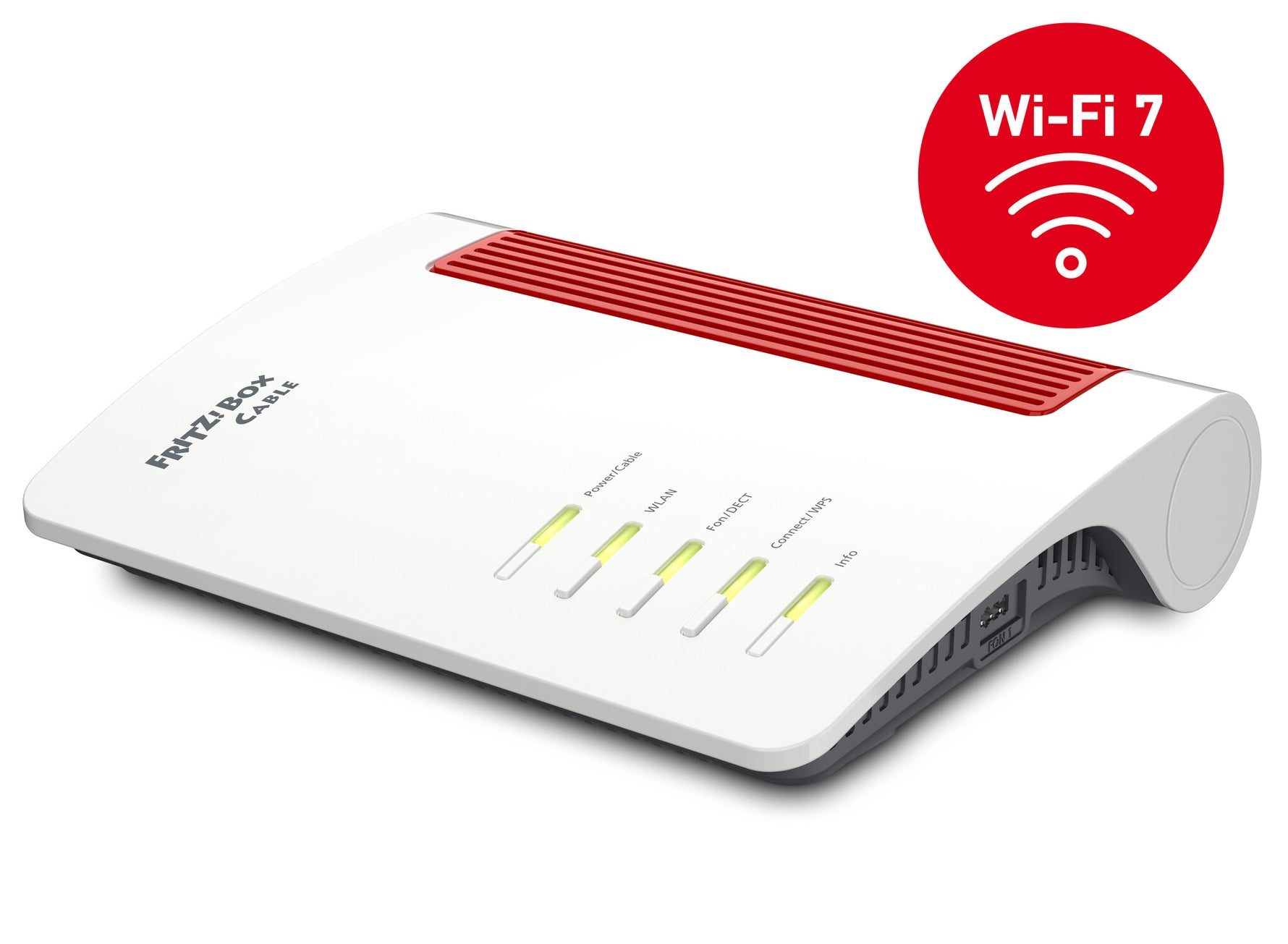 Box FRITZ! 6670 Cable Edition International draadloze router 2.5 Gigabit Ethernet Dual-band (2.4 GHz / 5 GHz) Rood, Wit