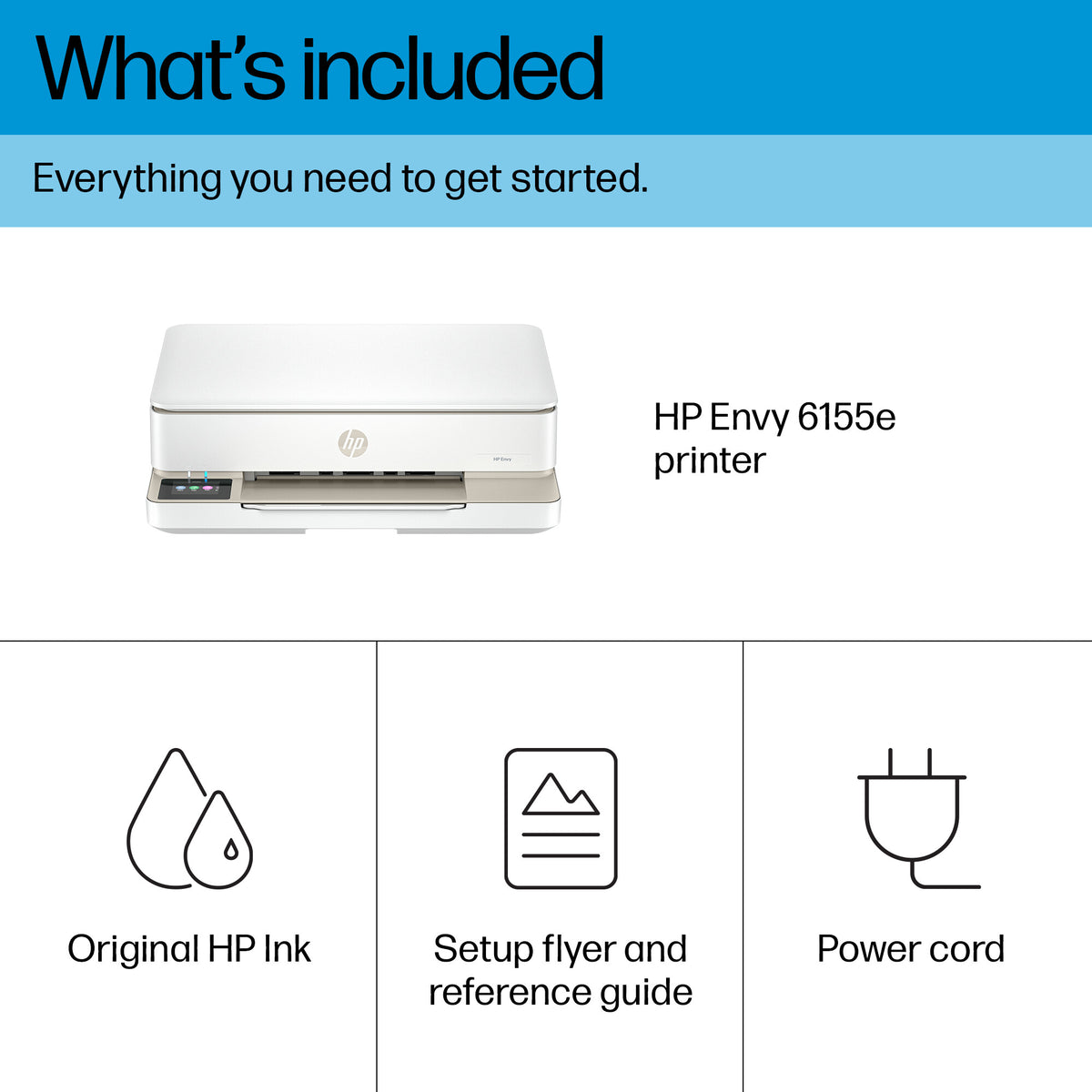 HP Envy 6122 All-in-One Kleur Printer, Foto's printen; Kopieerapparaat, Scanner