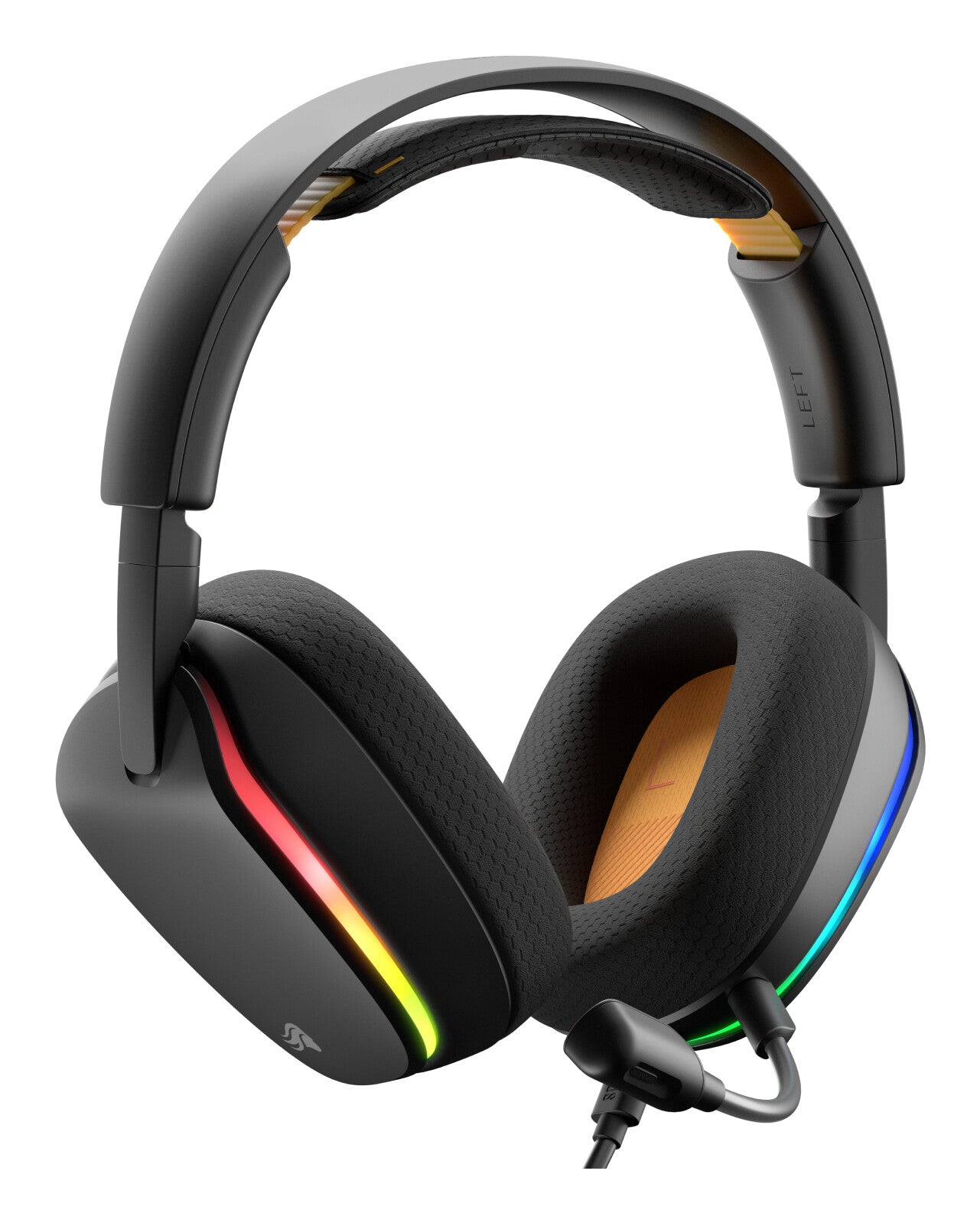 Glorious Gaming Glorious GHS Eternal RGB - Stereo RGB headset voor pc, PS5, PS4, Switch - Custom-tuned, gekantelde drivers, verstelbare, kristalheldere, afneembare mic, USB-C - Duurzaam, dag/nacht comfort - Zwart