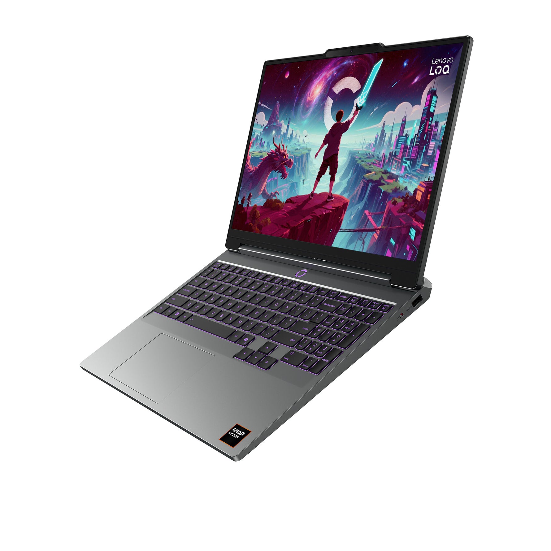 Lenovo LOQ 15AHP11 AMD Ryzen™ 7 250 Laptop 38,9 cm (15.3") WUXGA 16 GB DDR5-SDRAM 1 TB SSD NVIDIA GeForce RTX 5050 Wi-Fi 6 (802.11ax) Windows 11 Home Engels Grijs
