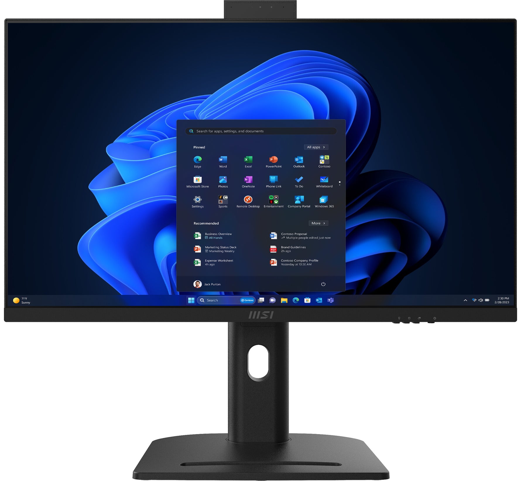MSI Modern AM273QP AI 1UM-061EU Intel Core Ultra 5 125H 68,6 cm (27") 2560 x 1440 Pixels Alles-in-één-pc 16 GB DDR5-SDRAM 1 TB SSD Windows 11 Home Wi-Fi 6E (802.11ax) Zwart