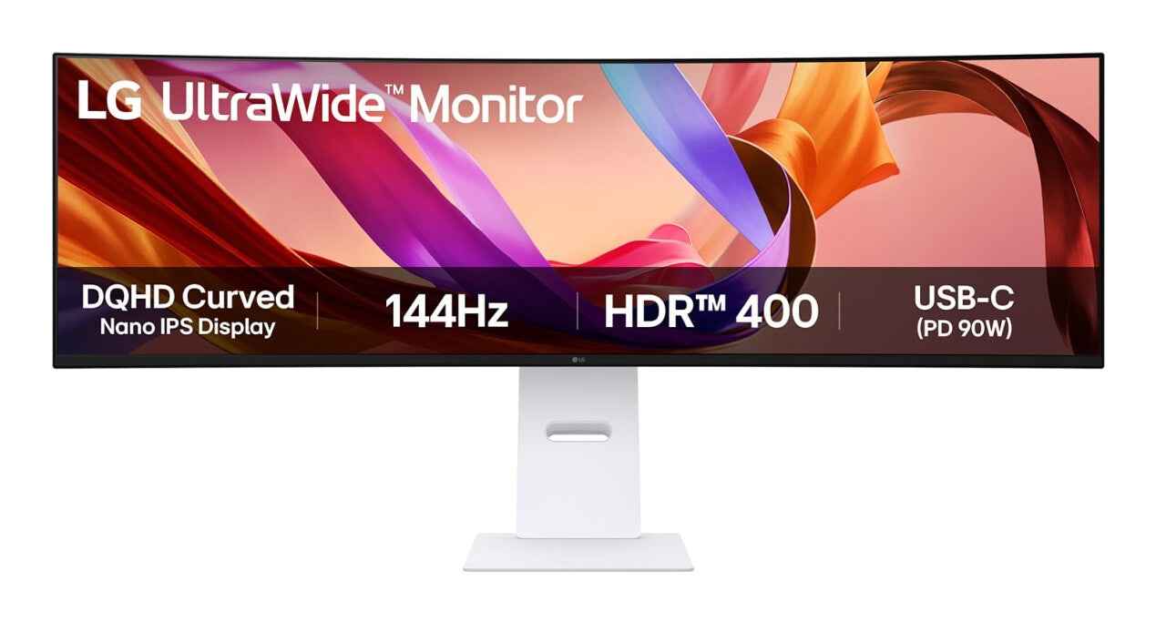 LG 49U950A-W computer monitor 124,5 cm (49") 5120 x 1440 Pixels Dual QHD LED Zwart, Wit