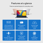 ASUS Vivobook 15 X1504VA-BQ5487W Intel Core 5 120U Laptop 39,6 cm (15.6") Full HD 16 GB DDR5-SDRAM 512 GB SSD Wi-Fi 6 (802.11ax) Windows 11 Home Nederlands Blauw