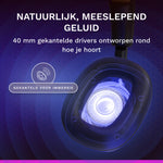 Glorious Gaming Glorious GHS Eternal RGB - Stereo RGB headset voor pc, PS5, PS4, Switch - Custom-tuned, gekantelde drivers, verstelbare, kristalheldere, afneembare mic, USB-C - Duurzaam, dag/nacht comfort - Zwart