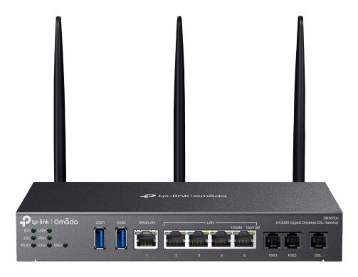 TP-Link Omada AX3000 draadloze router Gigabit Ethernet Dual-band (2.4 GHz / 5 GHz) Zwart