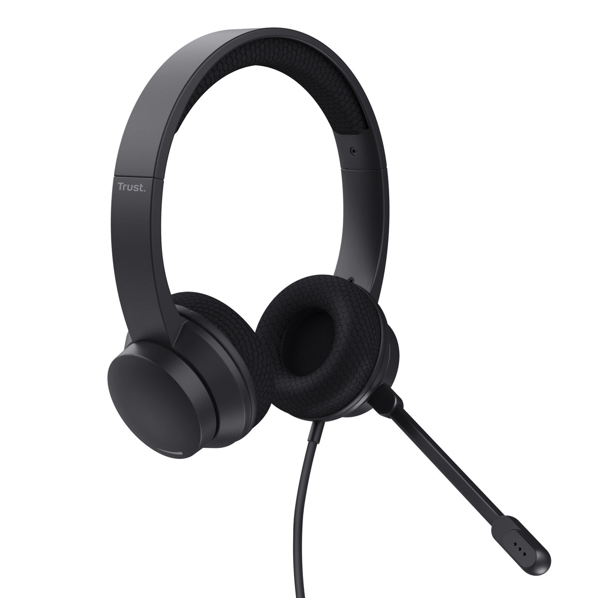 Trust Ayda ENC-headset - Hoofdtelefoon met omgevingsgeluidonderdrukking - USB-aansluiting - Microfoon met ENC - Zwart