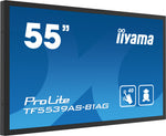 iiyama TF5539AS-B1AG computer monitor 138,7 cm (54.6") 3840 x 2160 Pixels 4K Ultra HD LED Touchscreen Zwart