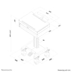 Neomounts MED-M100 Medisch mobiel werkstation -17" - gasveer - vergrendelbaar