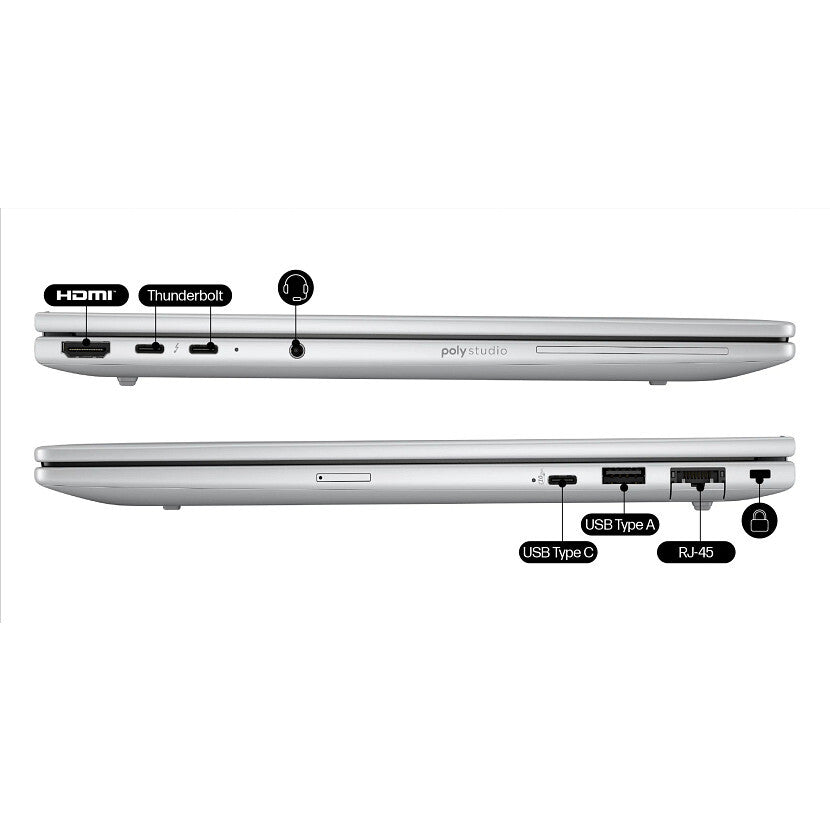 HP EliteBook 8 G1i AI Wolf Pro Security Edition Intel Core Ultra 5 225U Laptop 35,6 cm (14") WUXGA 16 GB DDR5-SDRAM 512 GB SSD Wi-Fi 6E (802.11ax) Windows 11 Pro AI PC Zilver