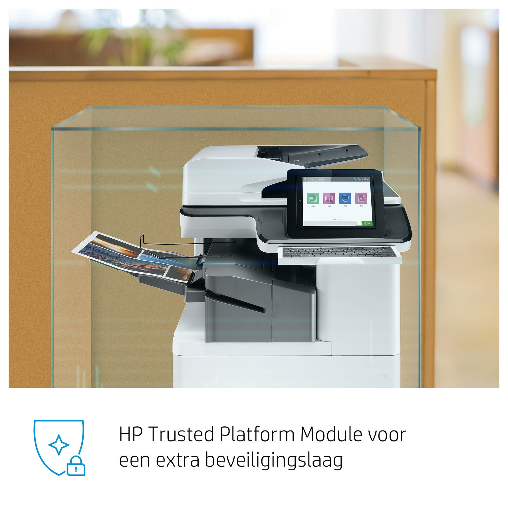 HP Color LaserJet Enterprise Flow LaserJet Enterprise Flow M776zs Draadloos Multifunction Kleur Printer, Kopieerapparaat, scanner; dubbelzijdig