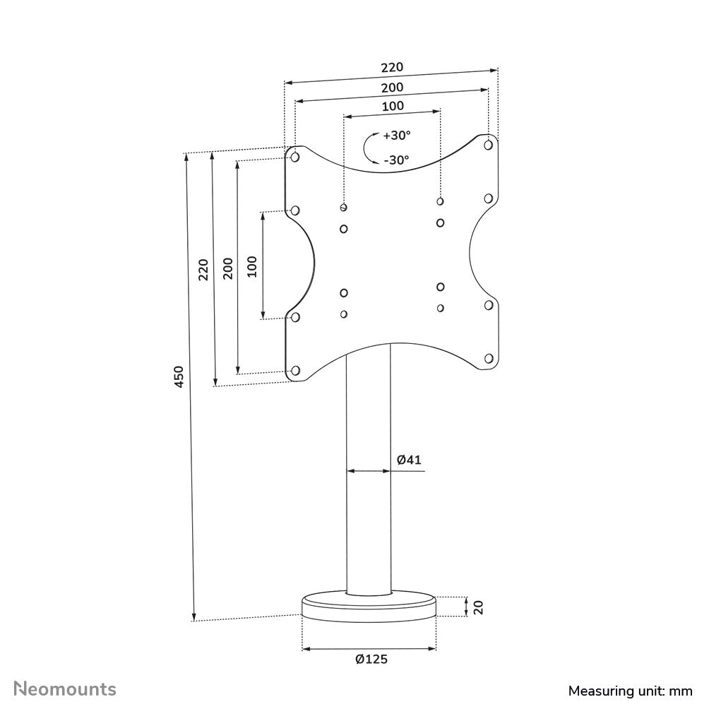 Neomounts DS42-430BL12 TV standaard 23-43