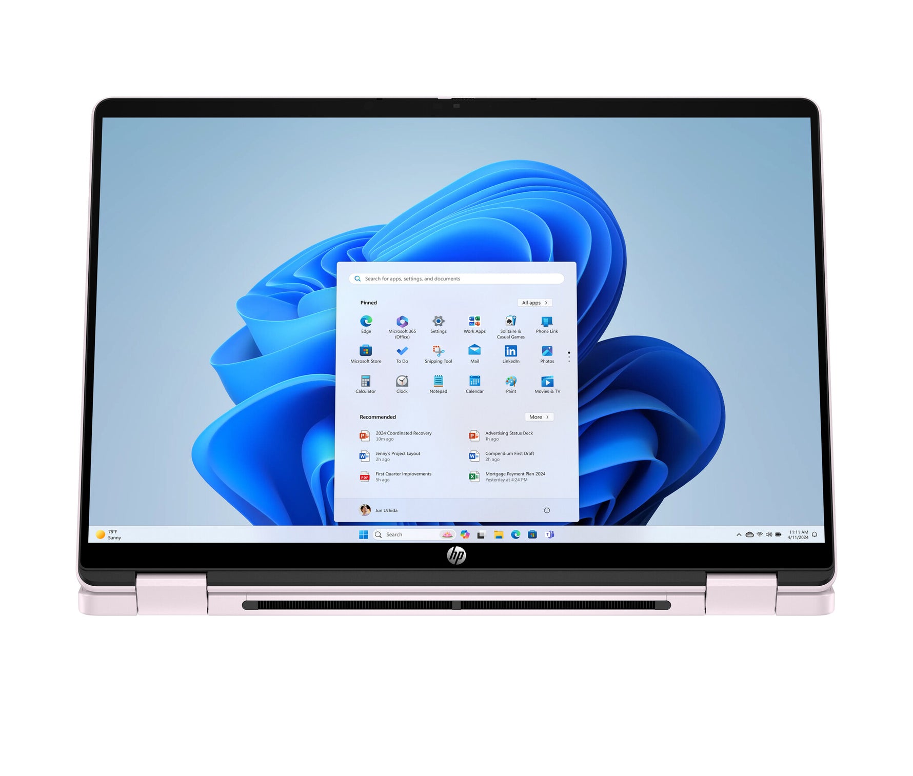 HP OmniBook 5 Flip 14-fp0252ndx 120U 35,6 cm (14") Touchscreen 2K 8 GB LPDDR5-SDRAM 512 GB SSD Wi-Fi 6 (802.11ax) Windows 11 Home Roze QWERTY