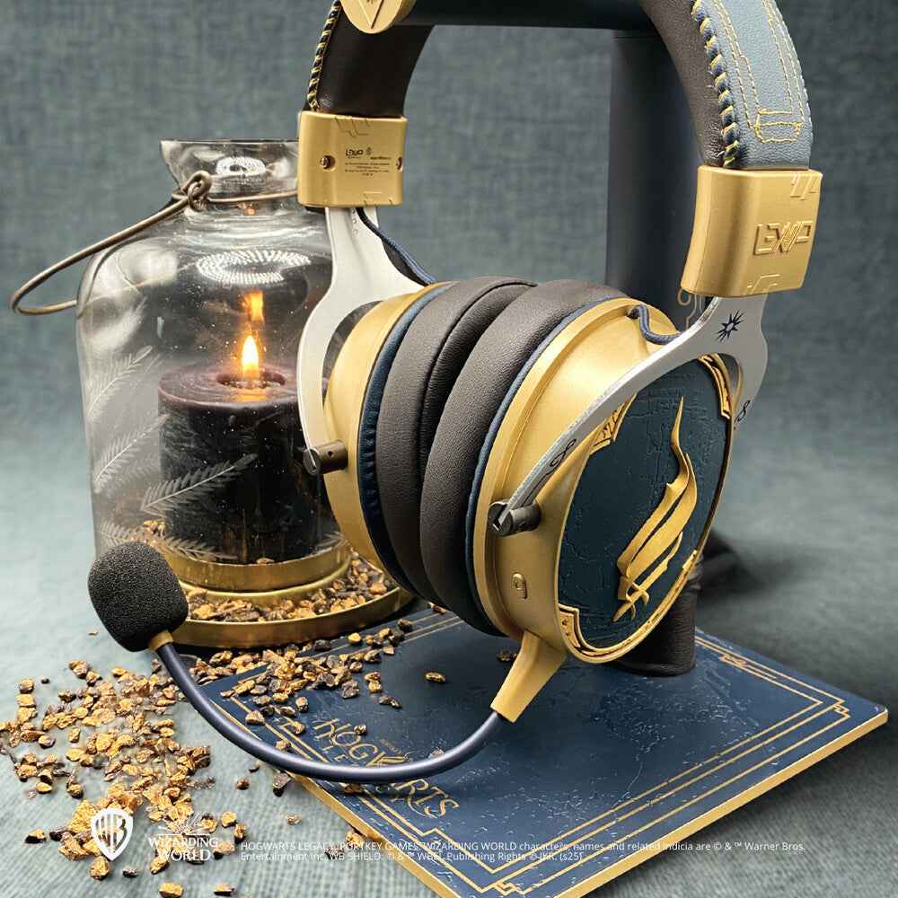 Lexip Hogwarts Legacy "Ancient Magic" Headset Bedraad en draadloos Hoofdband Gamen Bluetooth Blauw, Goud