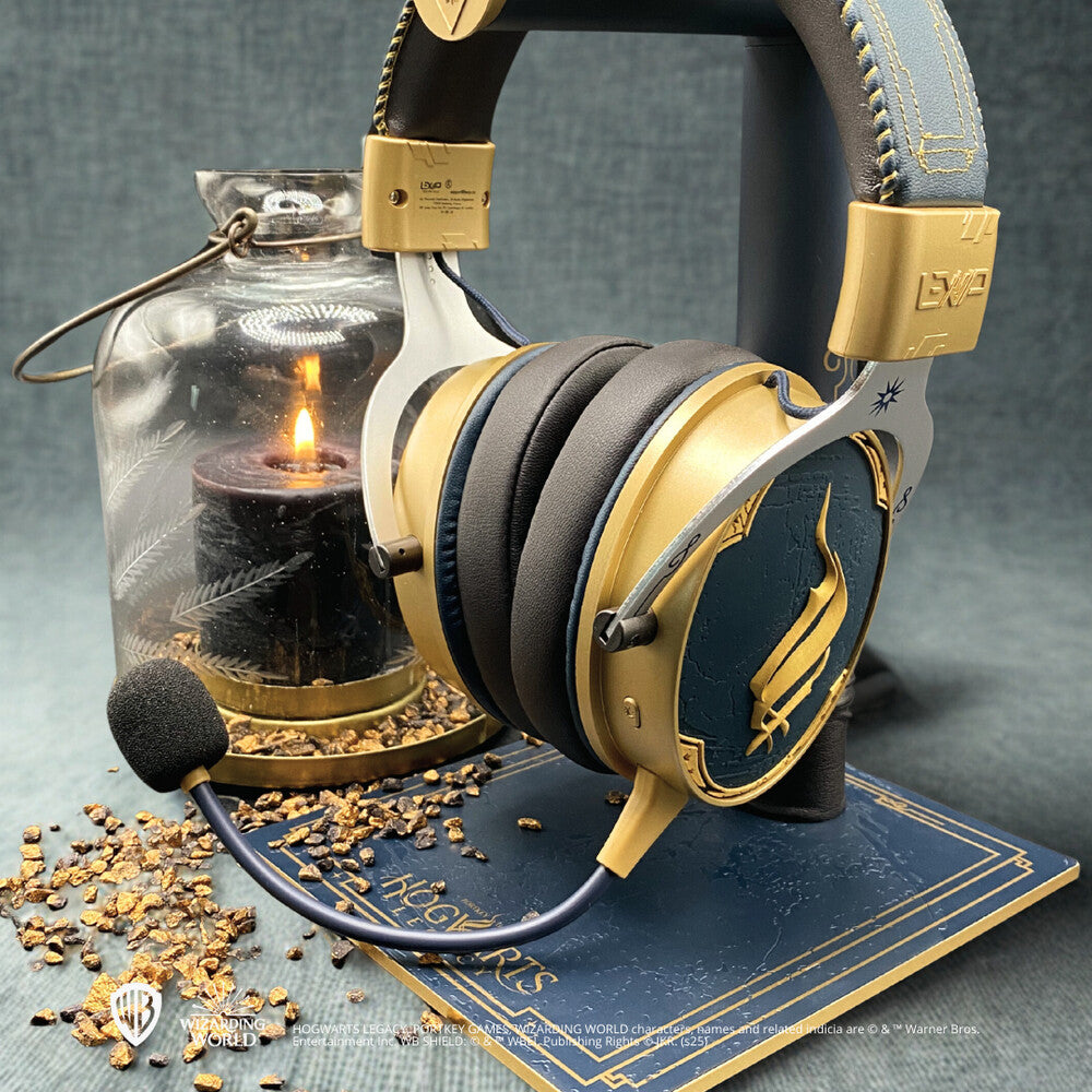 Lexip WAXLXHS0002 hoofdtelefoon/headset Bedraad en draadloos Hoofdband Gamen Bluetooth Blauw, Goud