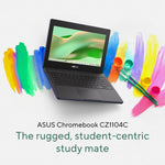 ASUS Chromebook CR11 CZ1104CM4A-NS0172 MediaTek Kompanio 540 29,5 cm (11.6") Touchscreen HD 8 GB LPDDR5x-SDRAM 64 GB eMMC Wi-Fi 7 (802.11be) ChromeOS Grijs QWERTY US International