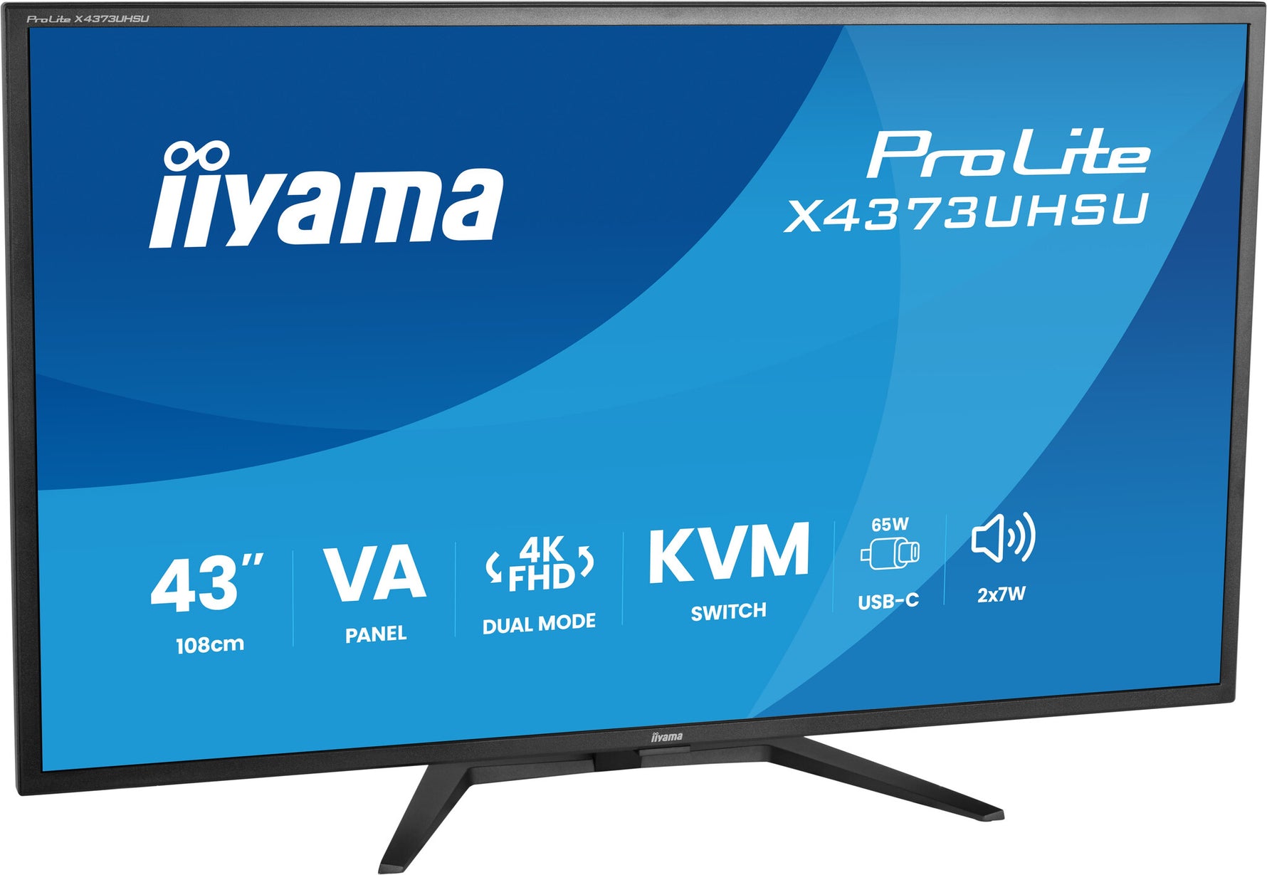 iiyama ProLite X4373UHSU-B2 computer monitor 108 cm (42.5") 3840 x 2160 Pixels 4K Ultra HD LED Zwart
