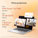 ASUS Vivobook 14 M1407GA-LY012W Copilot+ PC AMD Ryzen AI 7 445 Laptop 35,6 cm (14") WUXGA 16 GB DDR5-SDRAM 512 GB SSD Wi-Fi 6 (802.11ax) Windows 11 Home Nederlands Zilver