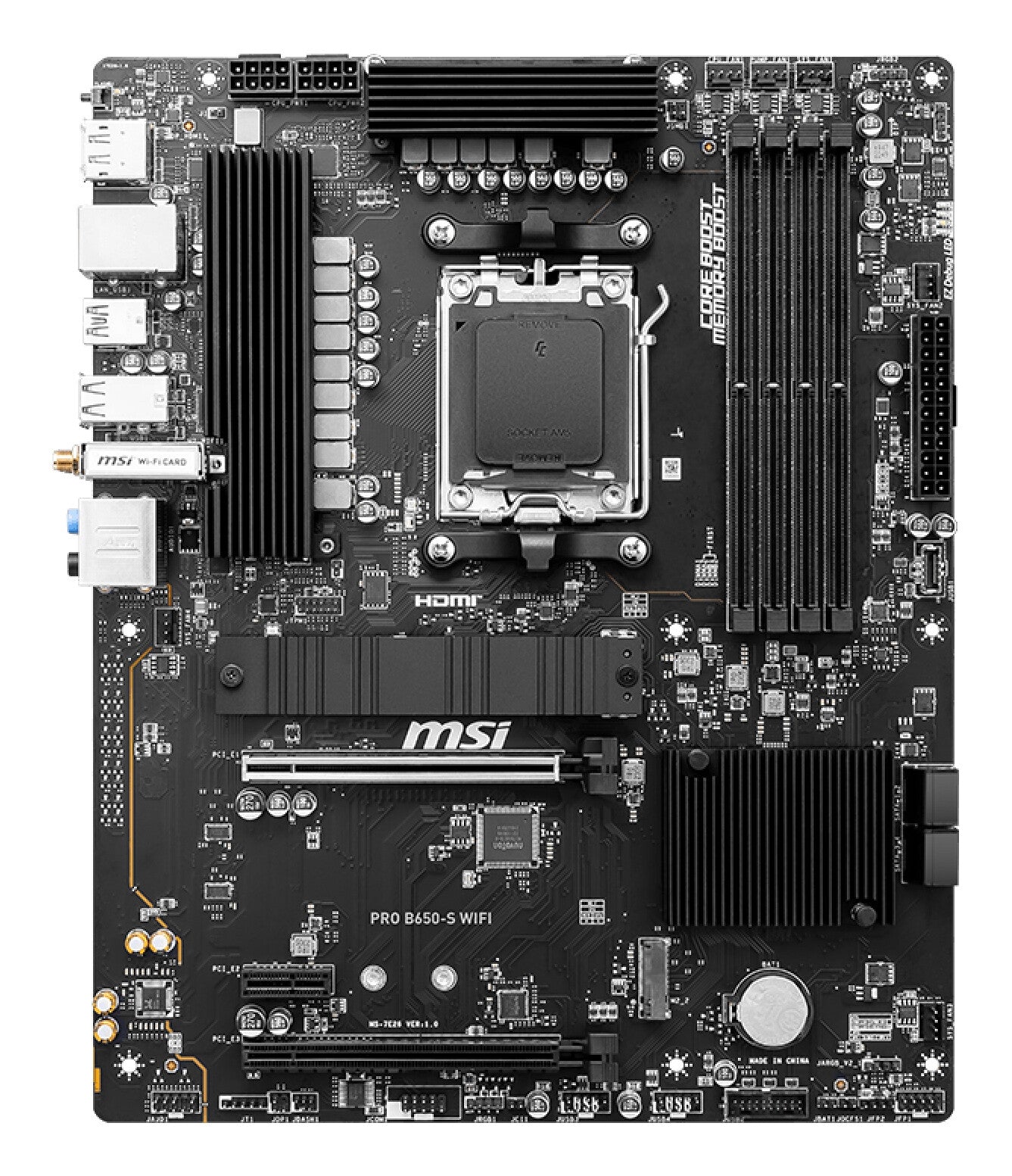 MSI PRO B650-S WIFI moederbord AMD B650 Socket AM5 ATX