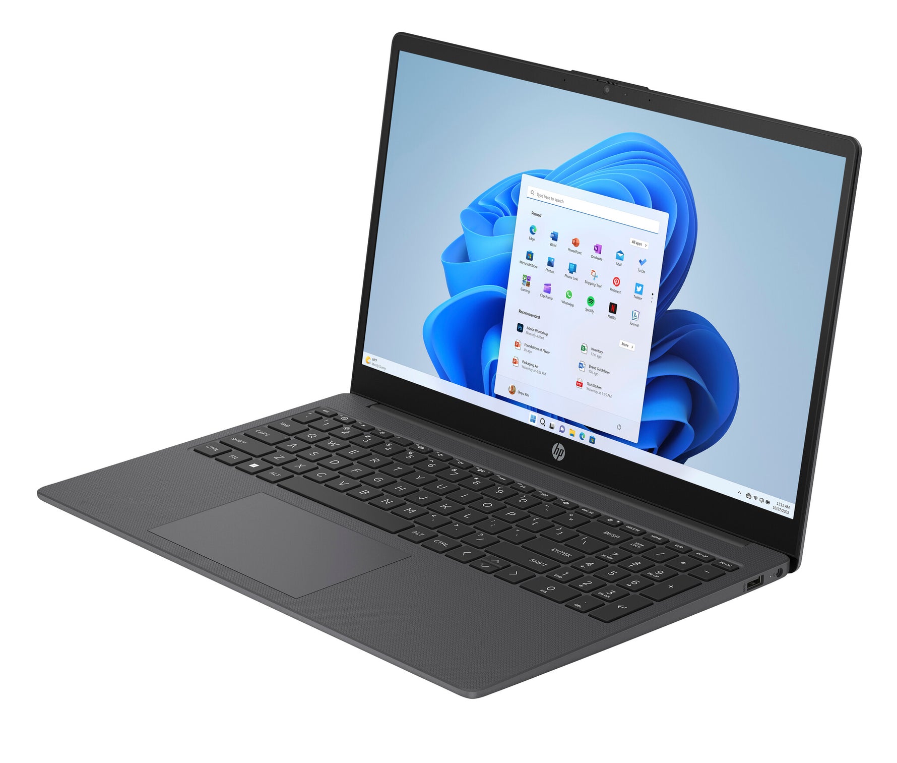 HP 15-fc0251nd 16GB 5500 LPDDR5 on-board 512GB PCIe Value 15.6 FHD(1920x1080) AG IPS 300 nits Narrow border flat QWERTY AMD Ryzen™ 5 7520U Laptop 39,6 cm (15.6") Full HD LPDDR5-SDRAM SSD Wi-Fi 6 (802.11ax) Windows 11 Home Grijs