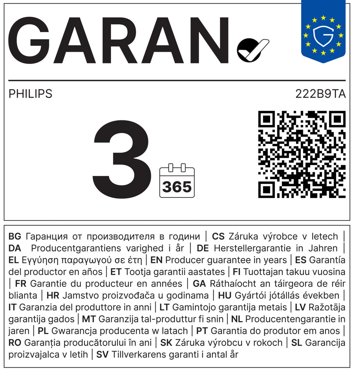 Philips B Line 222B9TA/00 computermonitor 54,6 cm (21.5") 1920 x 1080 Pixels Full HD LCD Touchscreen Tafelblad Zwart