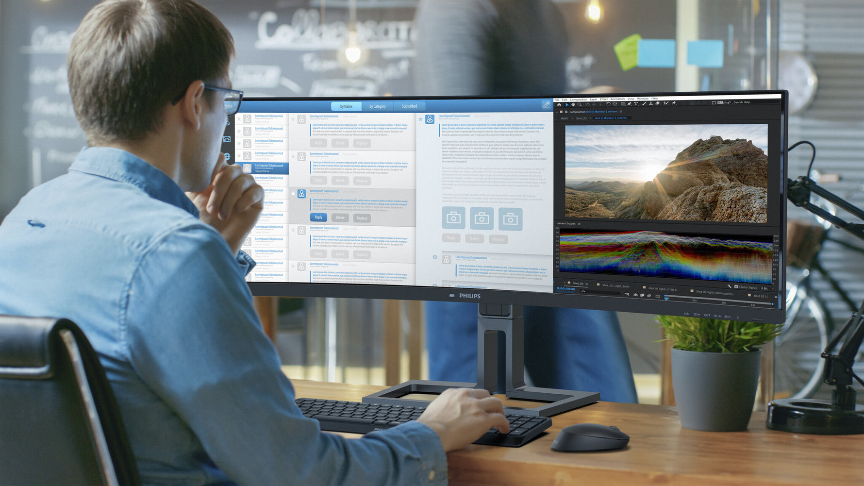 Philips 6000 series 45B1U6900C/00 computer monitor 113 cm (44.5") 5120 x 1440 Pixels UltraWide Dual Quad HD LED Zwart