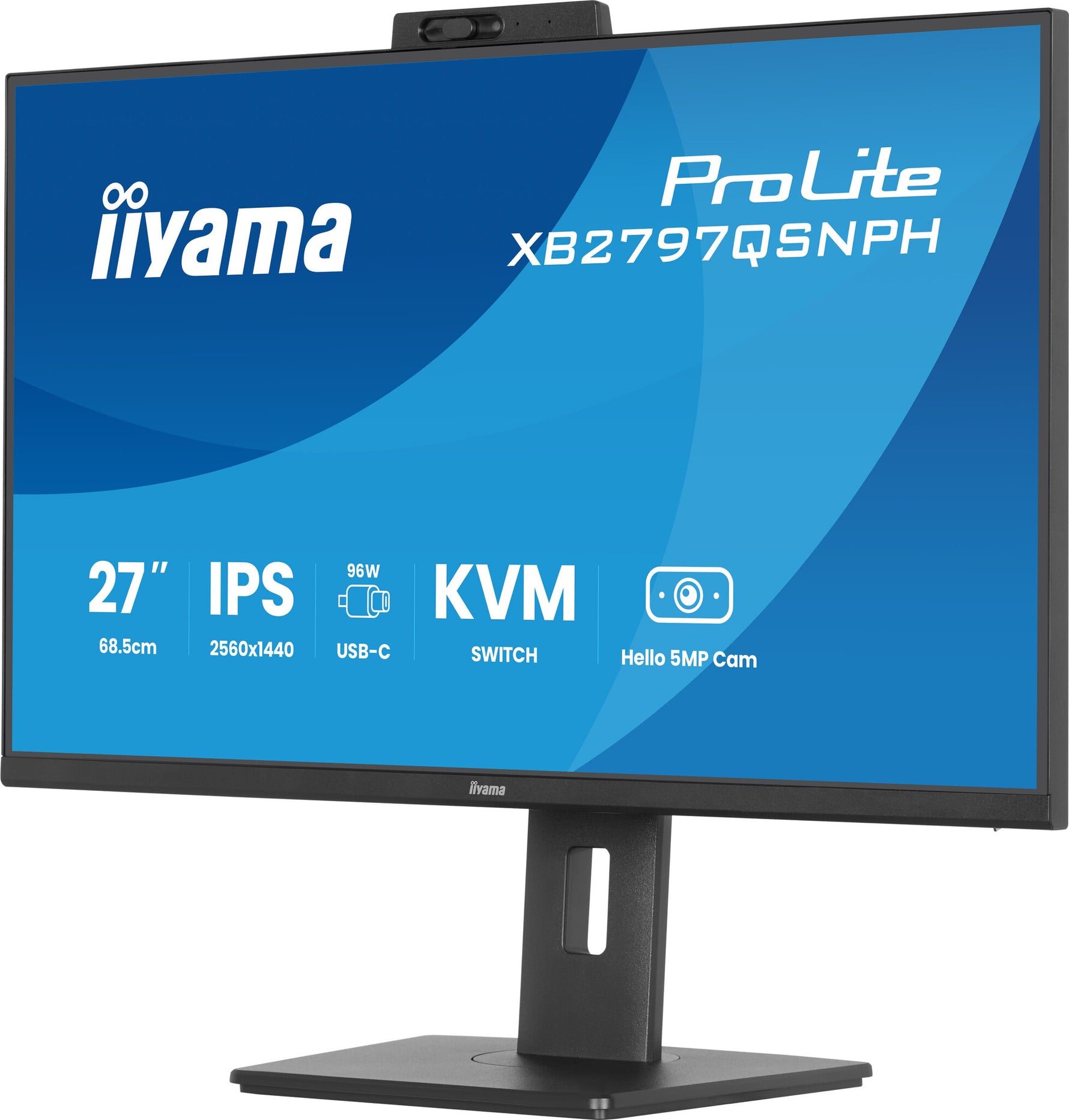 iiyama ProLite XB2797QSNPH-B1 27IN IPS LCD 4MS 2560X1440 350CD/M2 HDMI/DP/USB 2 computer monitor 68,6 cm (27") 2560 x 1440 Pixels Quad HD Zwart