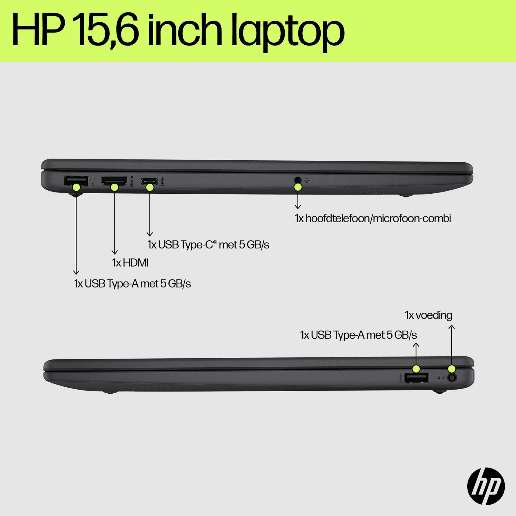 HP Laptop 15-fd0048nd Intel® Core™ i5 i5-1334U 39,6 cm (15.6") Full HD 8 GB DDR4-SDRAM 512 GB SSD Wi-Fi 6 (802.11ax) Windows 11 Home Zilver