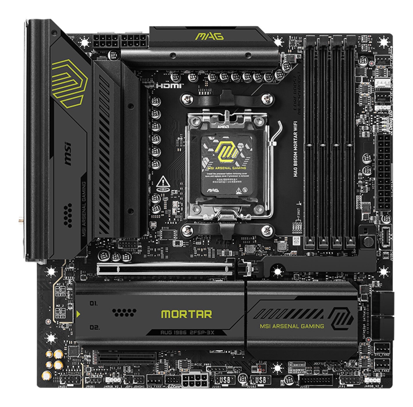 MSI MAG B850M MORTAR WIFI moederbord AMD B850 Socket AM5 micro ATX