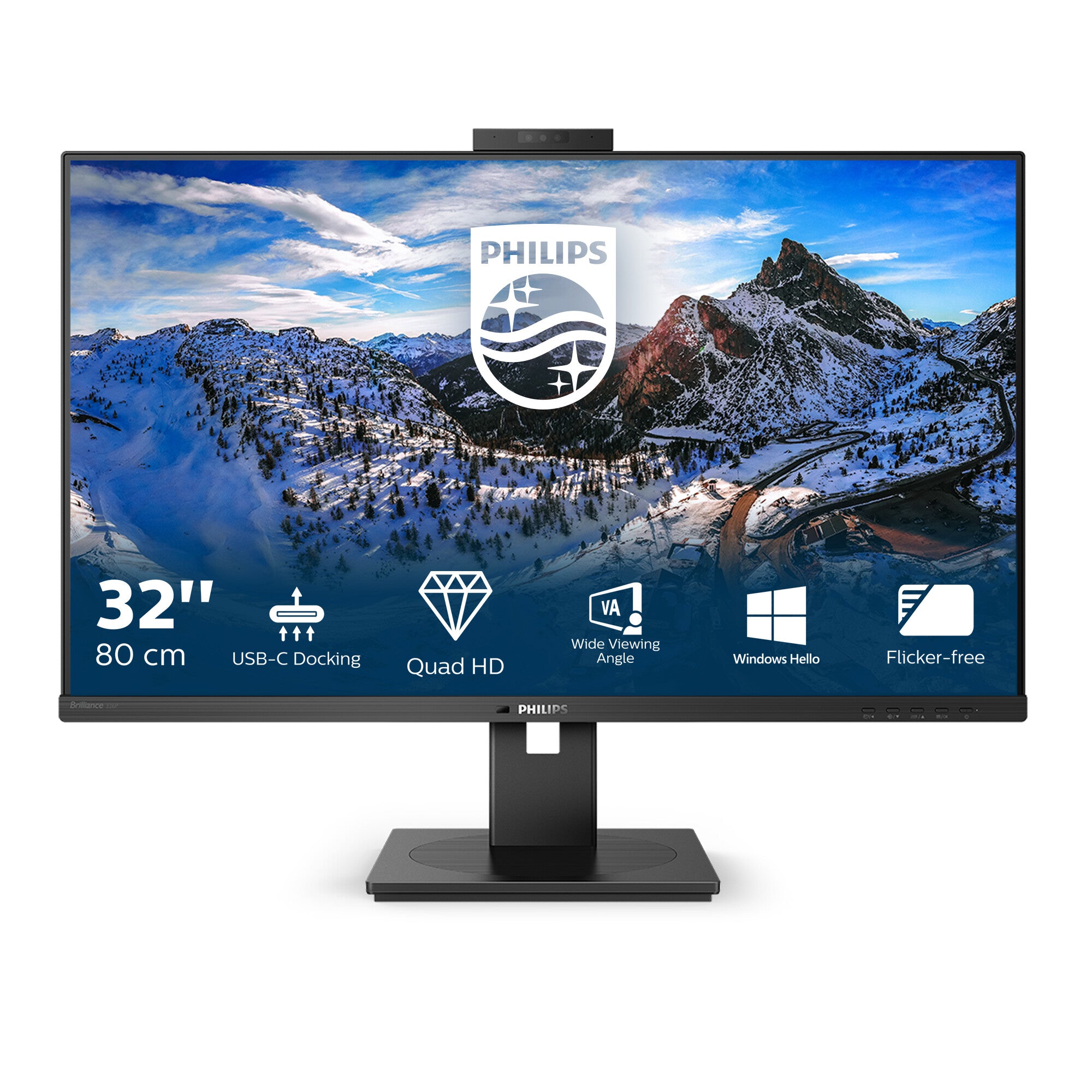 Philips P Line 326P1H/00 LED display 80 cm (31.5") 2560 x 1440 Pixels Quad HD Zwart