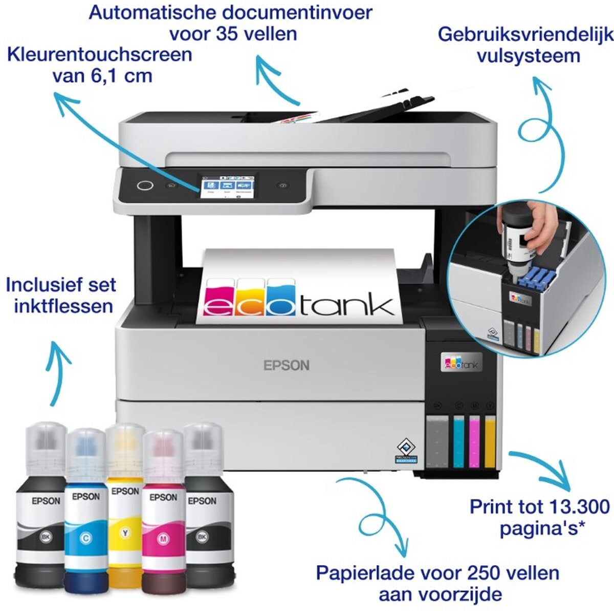 Epson EcoTank ET-5150 A4 multifunctionele Wi-Fi-printer met inkttank