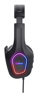 Trust GXT 416 Zirox Gaming Headset - USB gamingheadset – RGB-verlichting – Opklapbare microfoon – Zwart