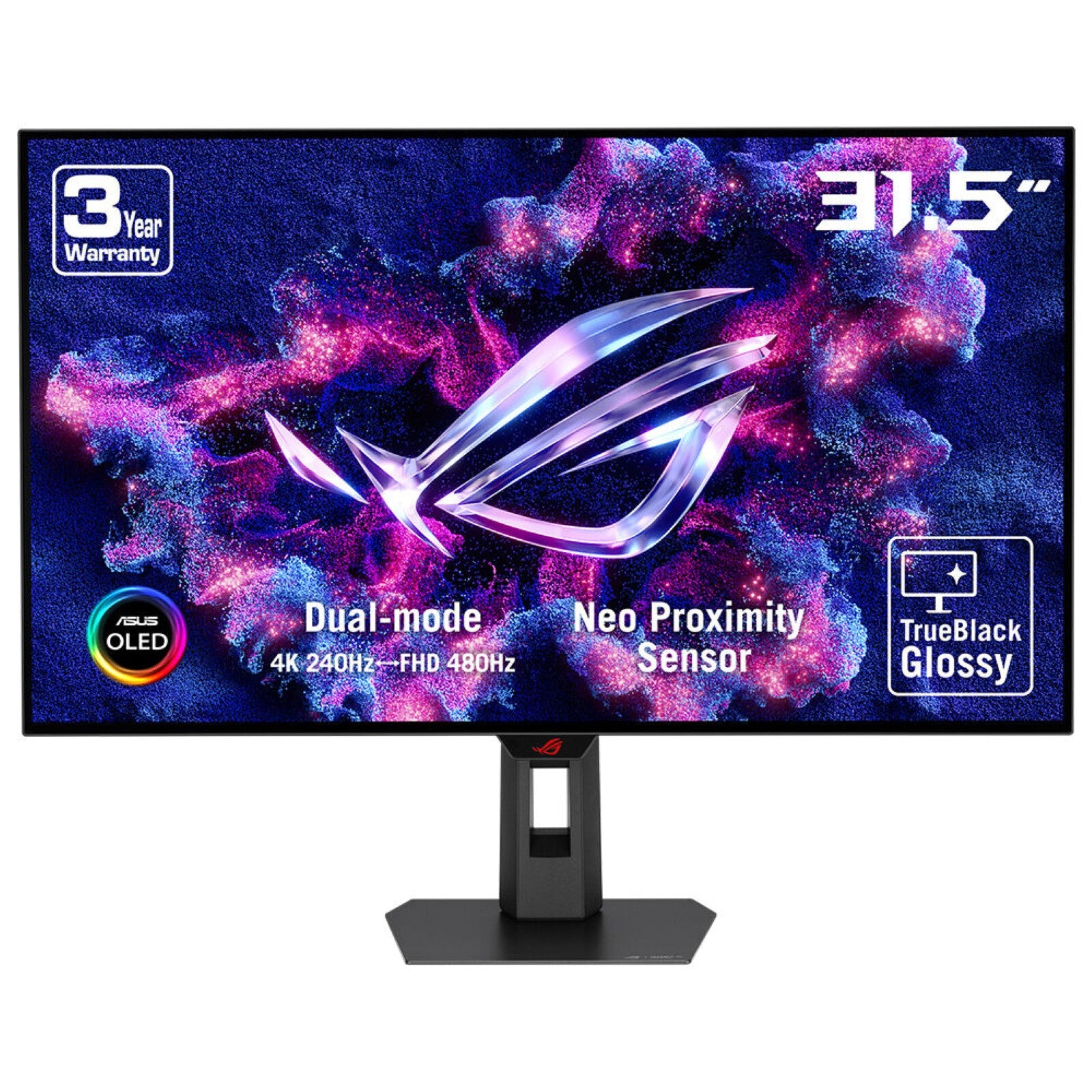 ASUS ROG Strix XG32UCWMG computer monitor 80 cm (31.5") 3840 x 2160 Pixels 4K Ultra HD OLED Zwart