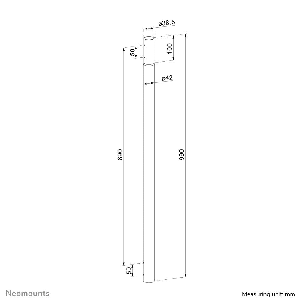 Neomounts ACL25-500BL Verlengbuis beamer plafondbeugel - h 89 cm