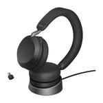 Jabra Evolve2 75 Headset Bedraad en draadloos Hoofdband Oproepen/muziek USB Type-C Bluetooth Oplaadhouder Zwart