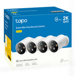 TP-Link Tapo C425 4-Pack Kogel (vorm) IP-beveiligingscamera Buiten 2560 x 1440 Pixels Plafond/muur