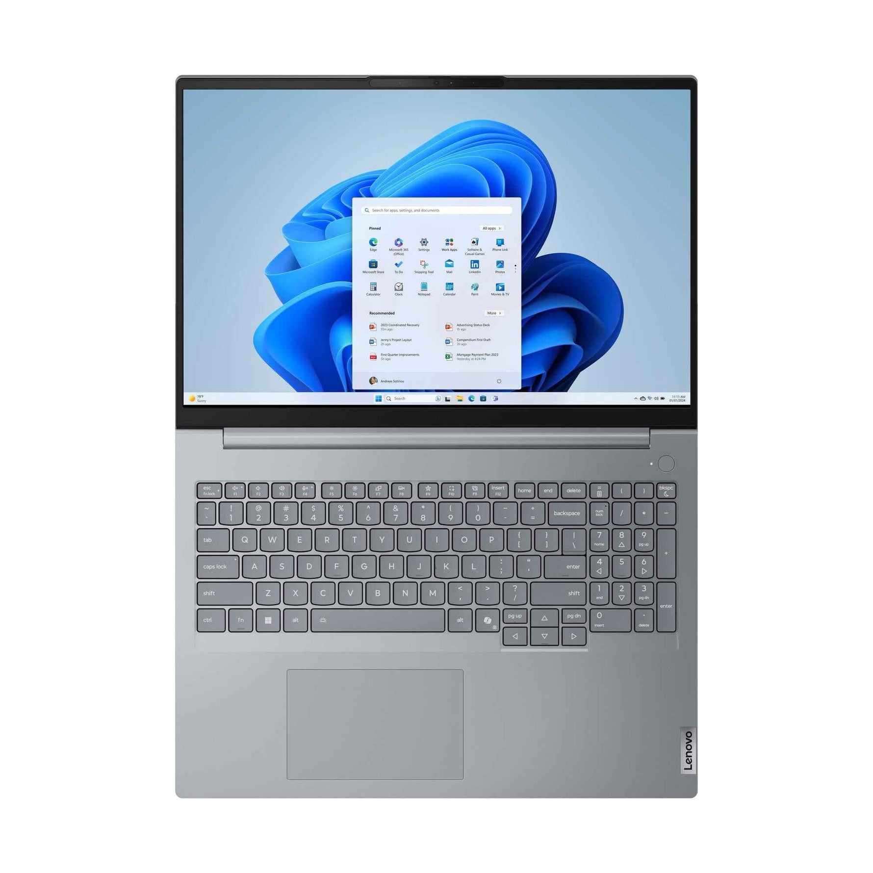 Lenovo ThinkBook 16 G9 IRL Intel® Core™ i5 i5-13420H Laptop 40,6 cm (16") WUXGA 16 GB DDR5-SDRAM 512 GB SSD Wi-Fi 7 (802.11be) Windows 11 Pro Engels Grijs