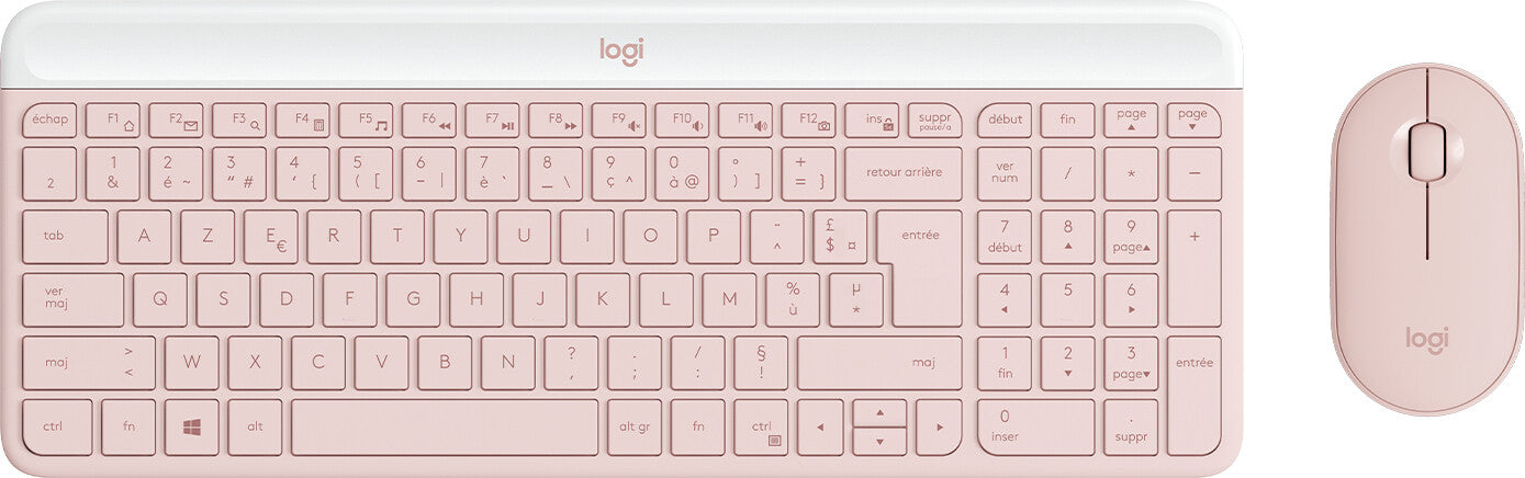 Logitech MK470 Slim Combo Rose FR