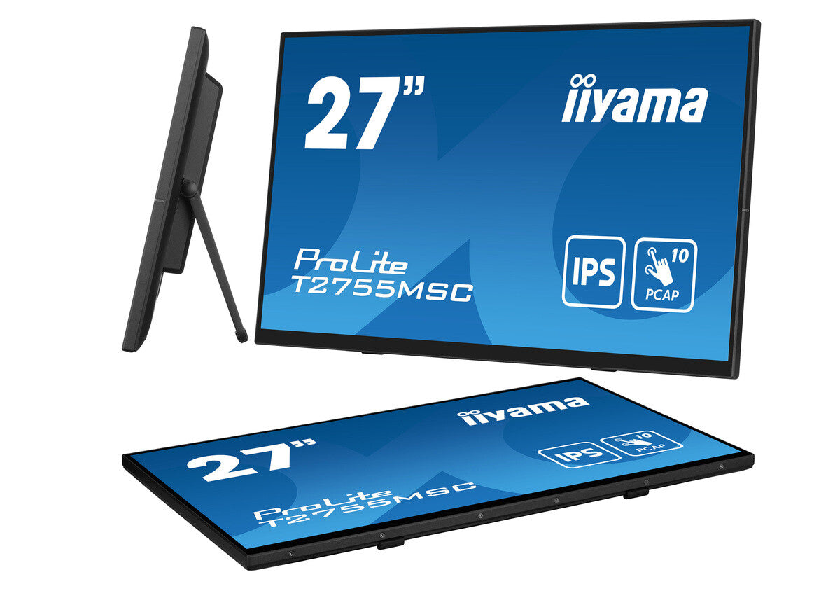iiyama ProLite T2755MSC-B1 computermonitor 68,6 cm (27") 1920 x 1080 Pixels Full HD LED Touchscreen Tafelblad Zwart