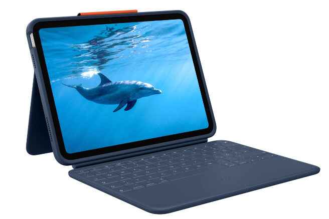 LOGITECH Rugged Combo 4 for iPad 10th gen - CLASSIC BLUE - (DE) - EMEA-914 - KB EDU BULK
