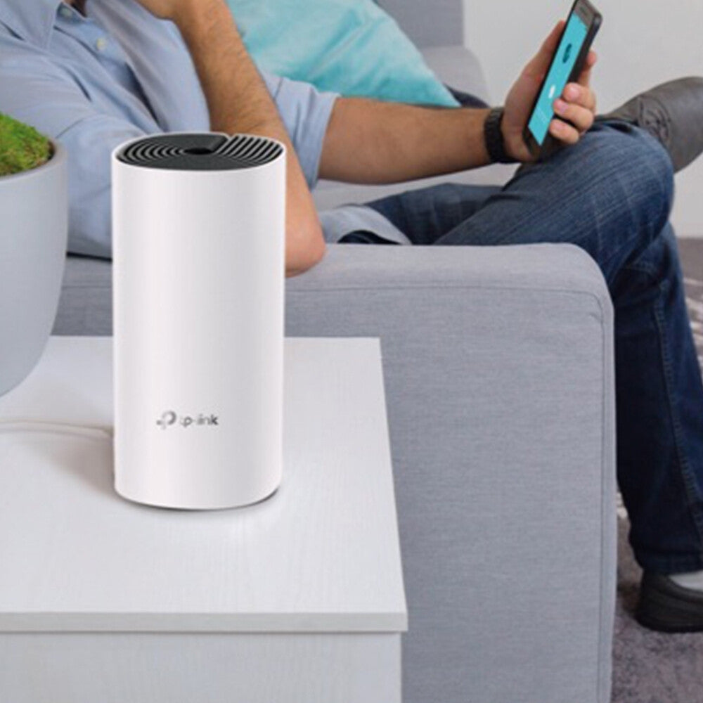 TP-Link Deco E4 (1-pack) Dual-band (2.4 GHz / 5 GHz) Wi-Fi 5 (802.11ac) Wit, Grijs Intern