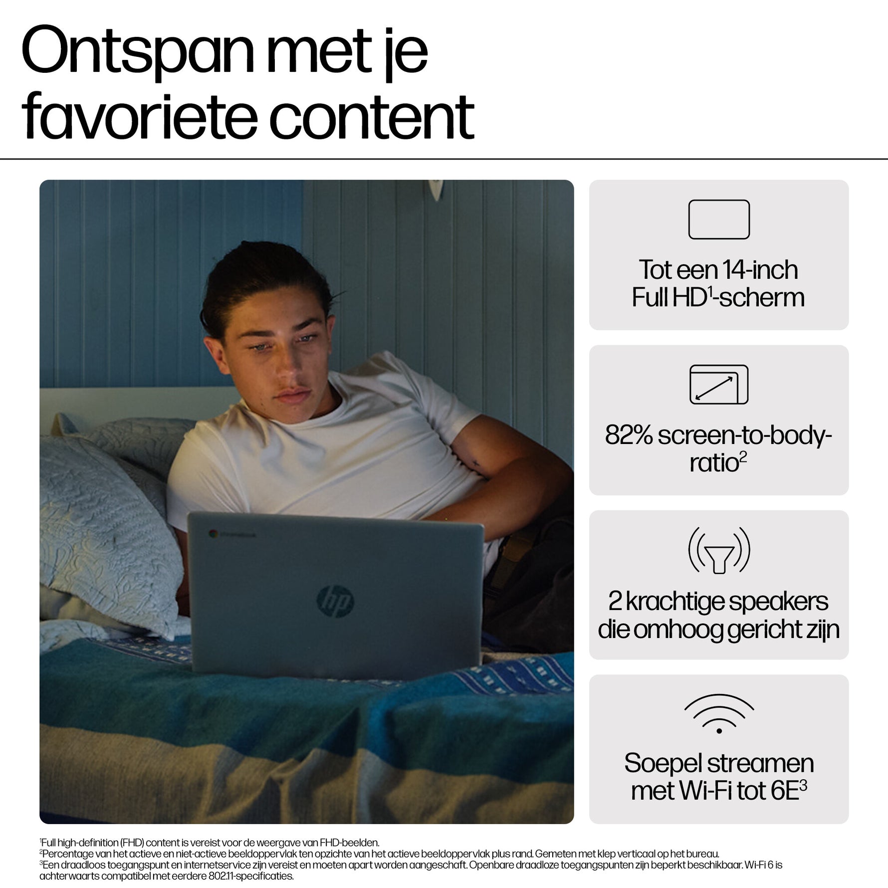 HP Chromebook 14a-nf0050nd Intel® N N100 35,6 cm (14