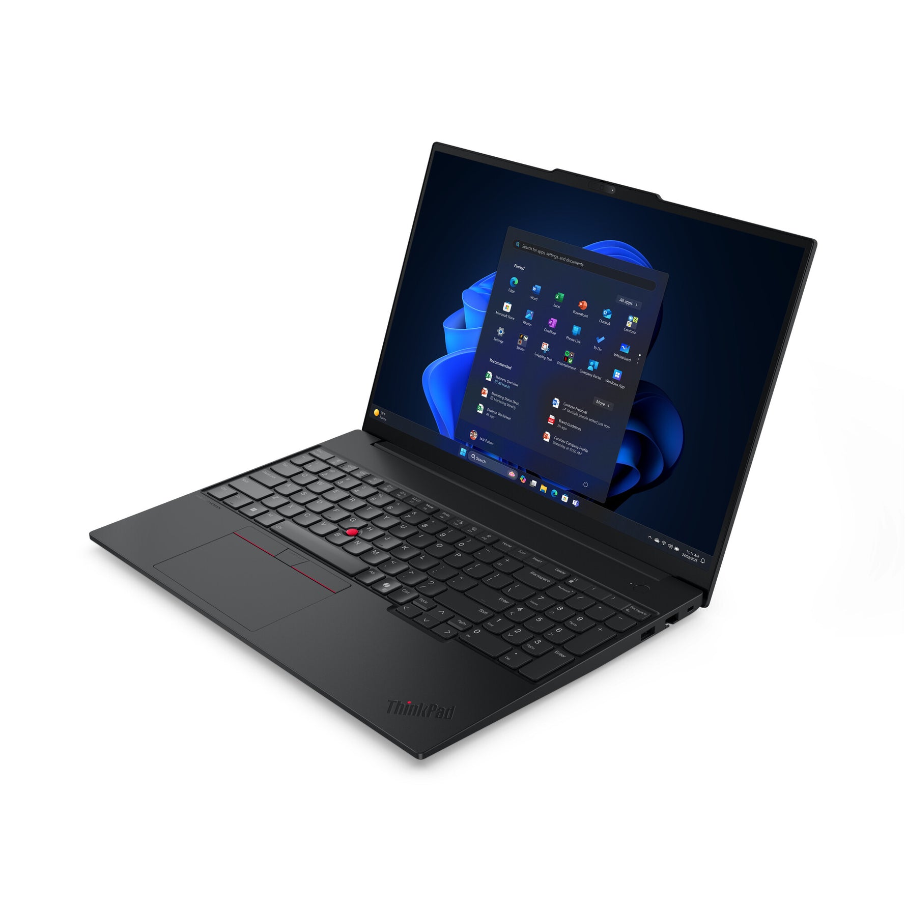 Lenovo ThinkPad E16 Gen 3 (Intel) Copilot+ PC Intel Core Ultra 7 256V Laptop 40,6 cm (16") WUXGA 16 GB LPDDR5x-SDRAM 512 GB SSD Wi-Fi 6E (802.11ax) Windows 11 Pro Belgisch Zwart