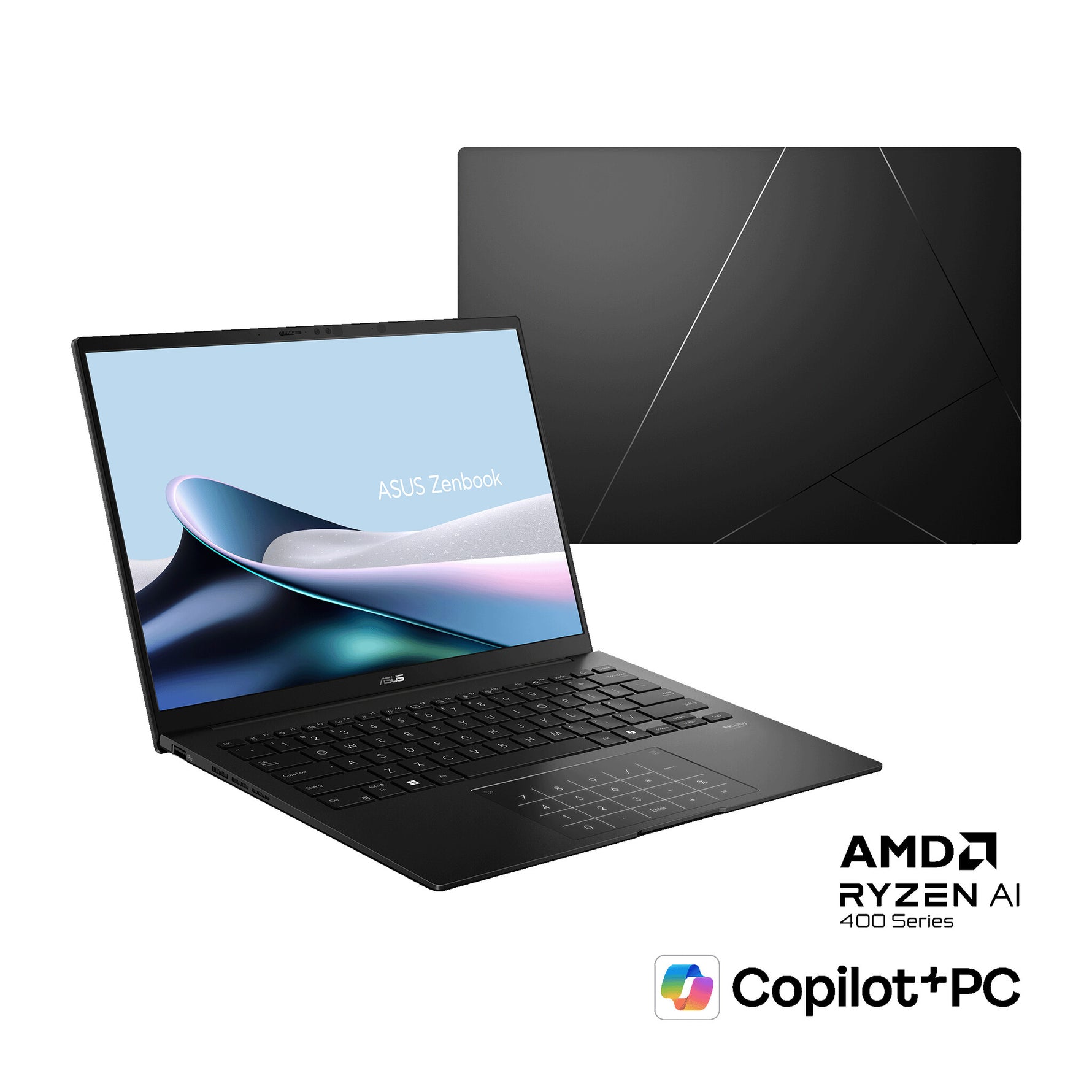 ASUS Zenbook 14 OLED UM3406GA-QD031W Copilot+ PC AMD Ryzen AI 7 445 Laptop 35,6 cm (14") WUXGA 32 GB LPDDR5x-SDRAM 1 TB SSD Wi-Fi 6E (802.11ax) Windows 11 Home Nederlands Zwart