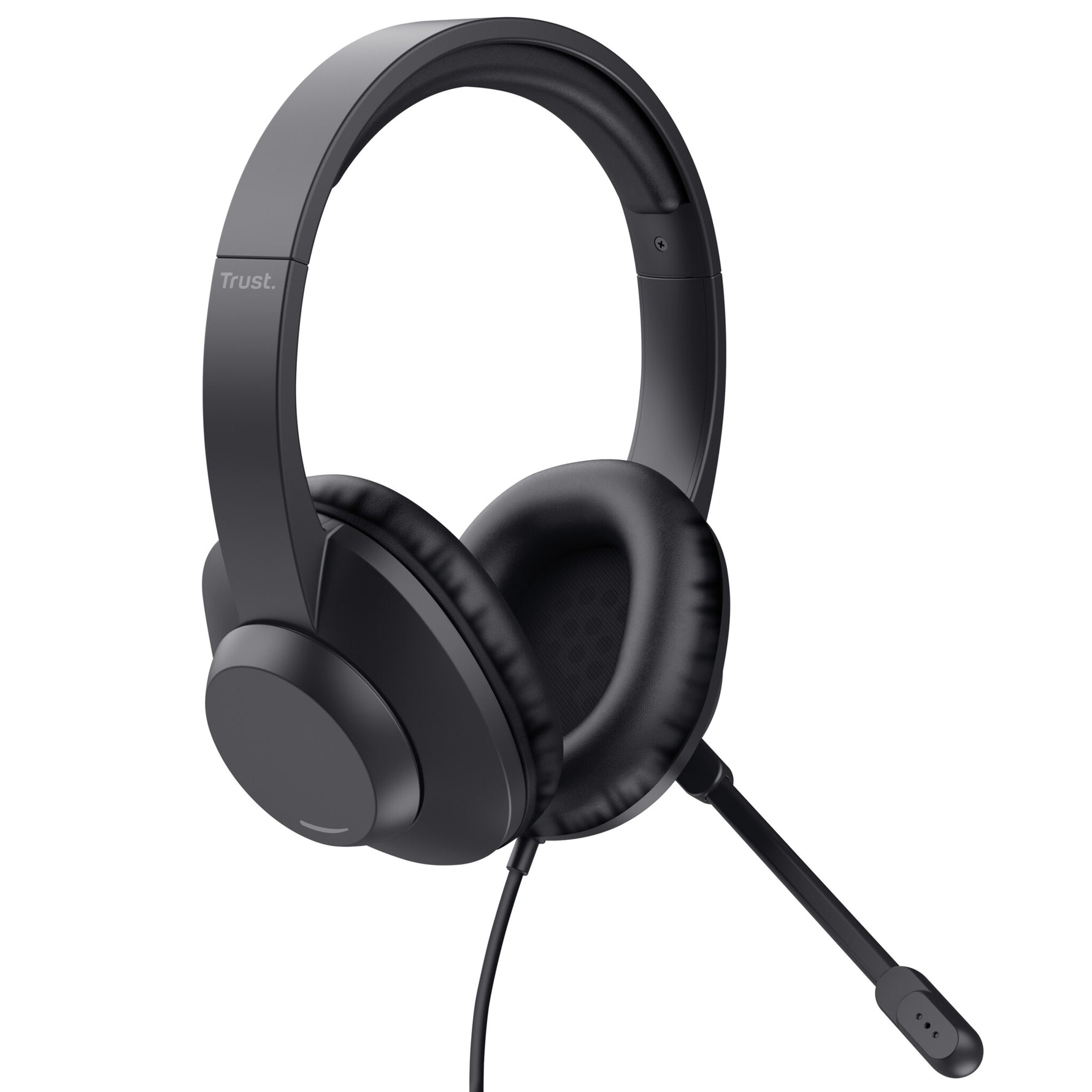 Trust Ayda Max USB Headset - USB headset voor kantoor en calls – Opklapbare microfoon – 40 mm drivers – Zwart