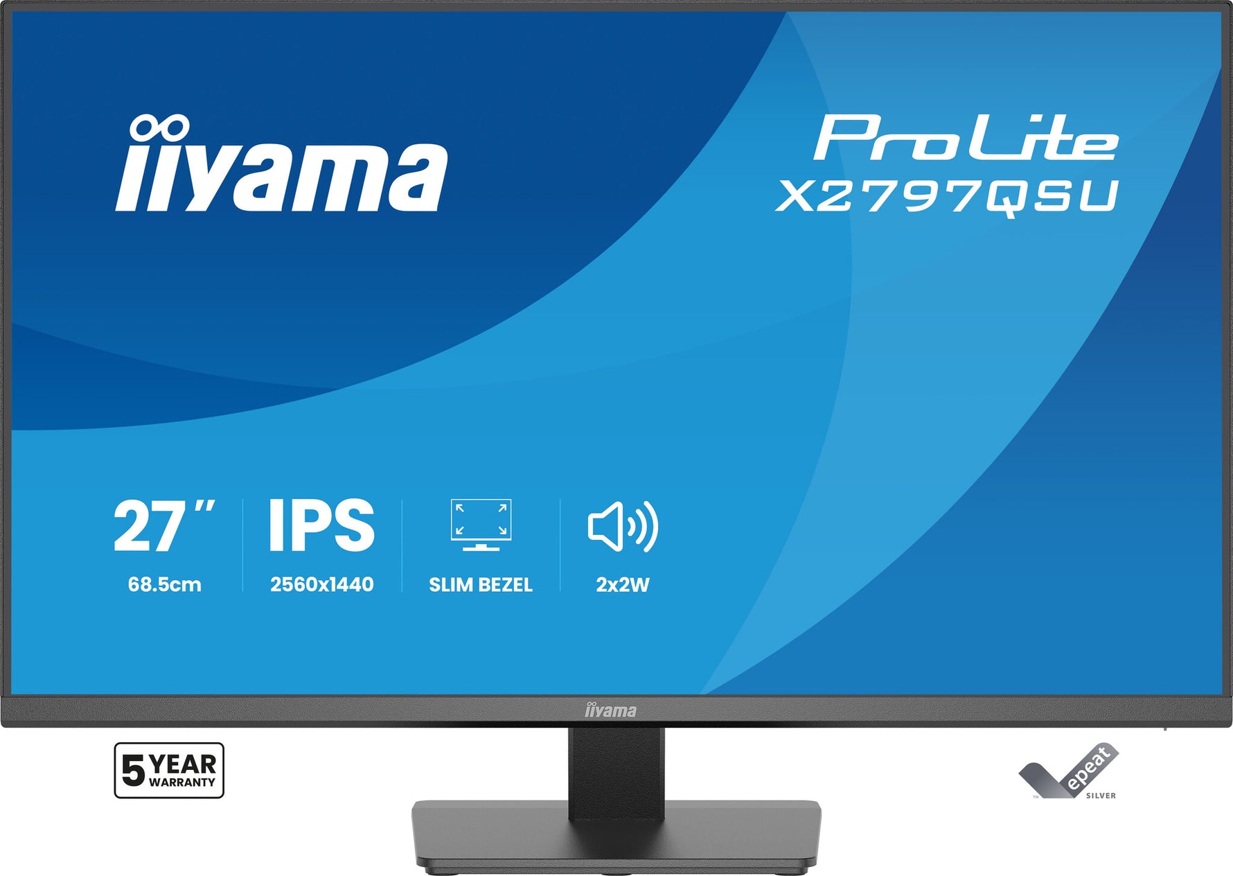 iiyama ProLite X2797QSU-B1 computer monitor 68,6 cm (27") 2560 x 1440 Pixels Quad HD LED Zwart